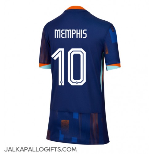 Alankomaat Memphis Depay #10 Vieraspaita Naiset EM-Kisat 2024 Lyhythihainen